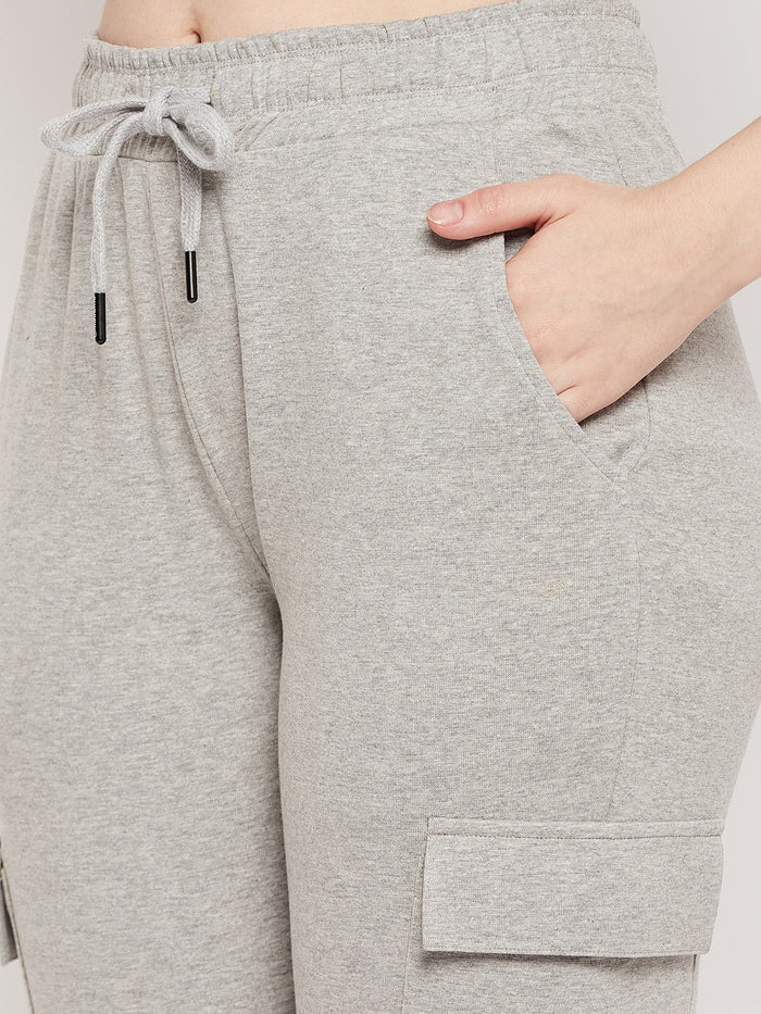 Msecret Grey Cotton Colourblock Trackpants