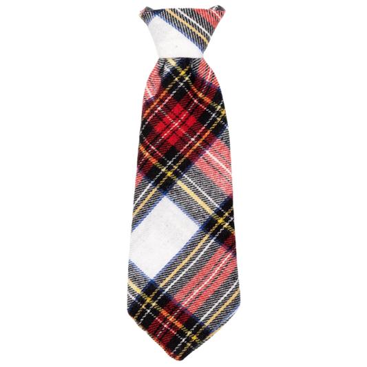 STEWART-TARTAN-PLAID-RED-DOG-NECK-TIE