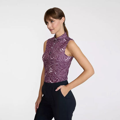 New Bad Birdie Women's Sleeveless Core Golf Polo - Rave Runner