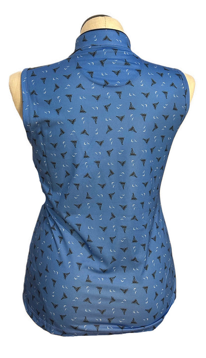 New Greg Norman Sailboat Sleeveless Polo - Cerulean Size L