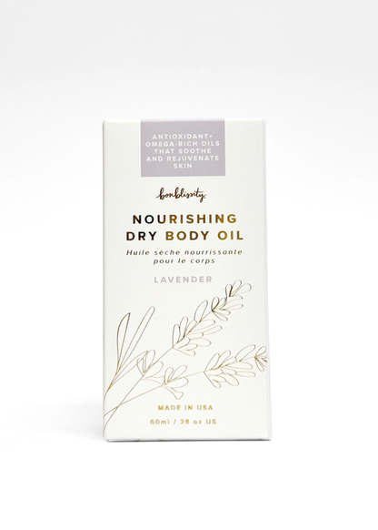 Lavender nourishing body oil package