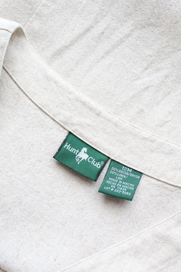oat button front dress