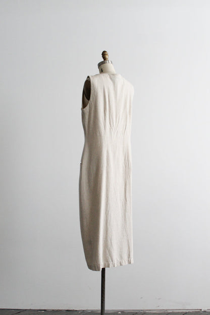 oat button front dress