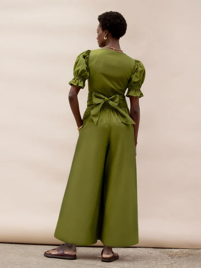 Petite Khaki Cotton Poplin Culottes