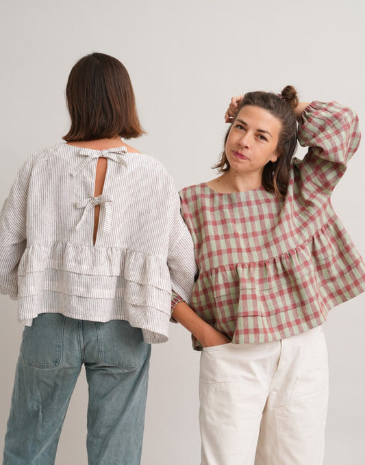 Pintuck Poet Blouse PDF Immediate Download Sewing Pattern, Matchy Matchy Sewing Club