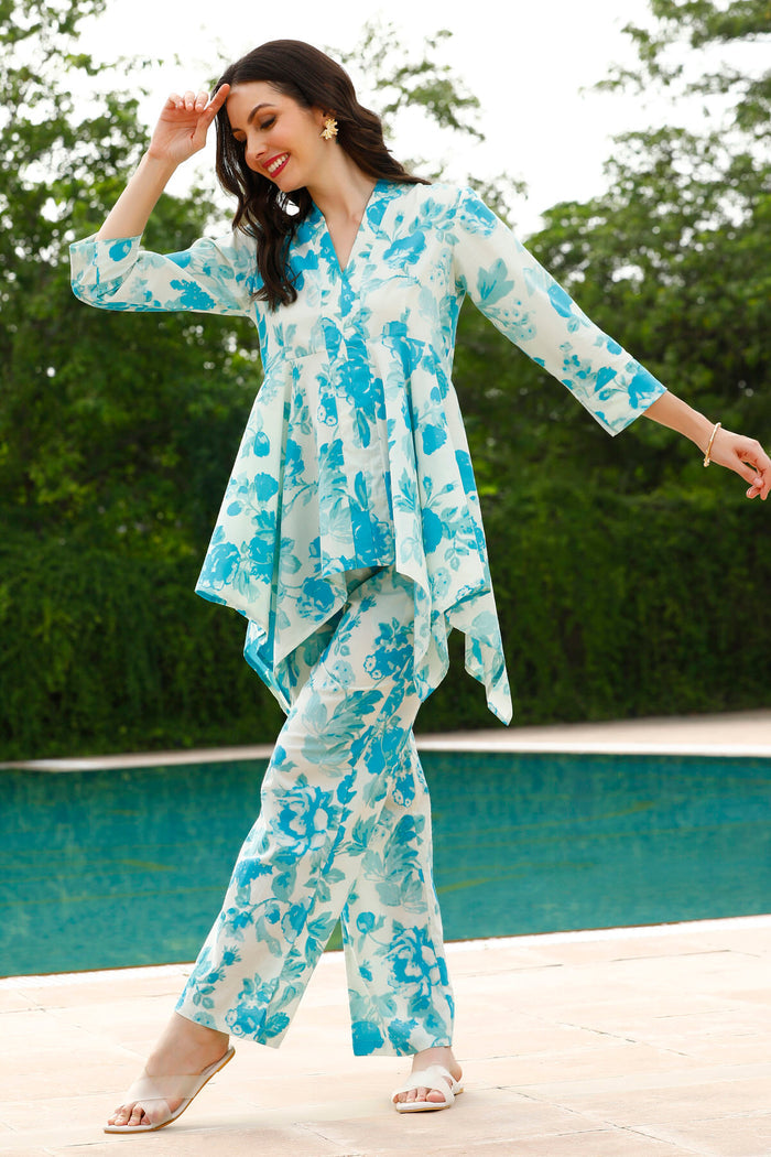 Powdered Garden Cotton Co-ord Set