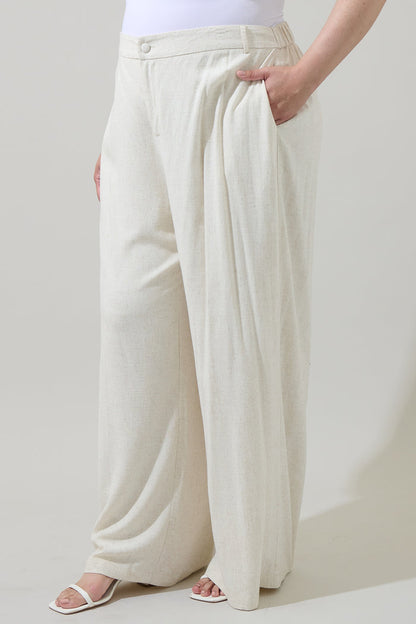 Presley Chelsea Belted Wide Leg Trousers Curve
