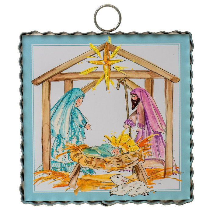Print Mini Holy Family Stable