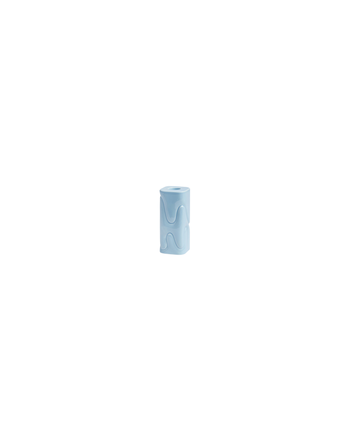 PUFFY CANDLE HOLDER BLUE
