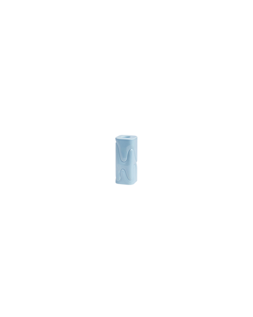 PUFFY CANDLE HOLDER BLUE