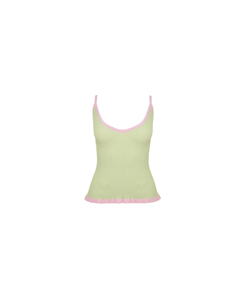 RINA TANK GREEN PINK MARLE