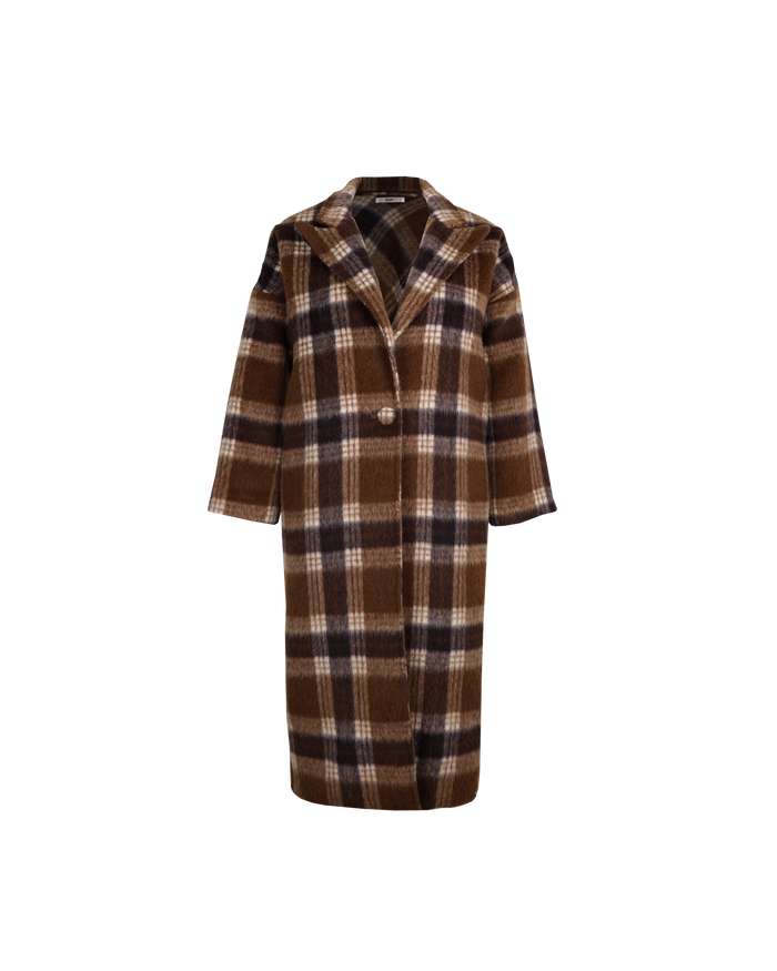 ROONEY COAT BROWN CHECK