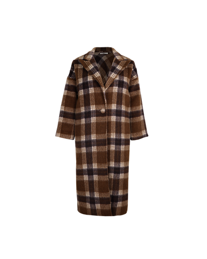 ROONEY COAT BROWN CHECK