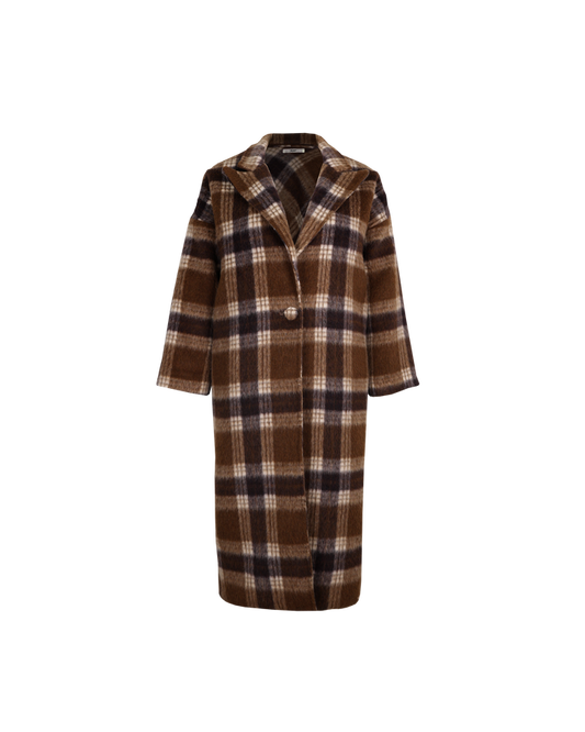 ROONEY COAT BROWN CHECK