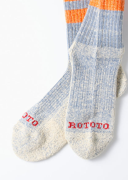 ROTOTO Pile Stripe Marl Socks