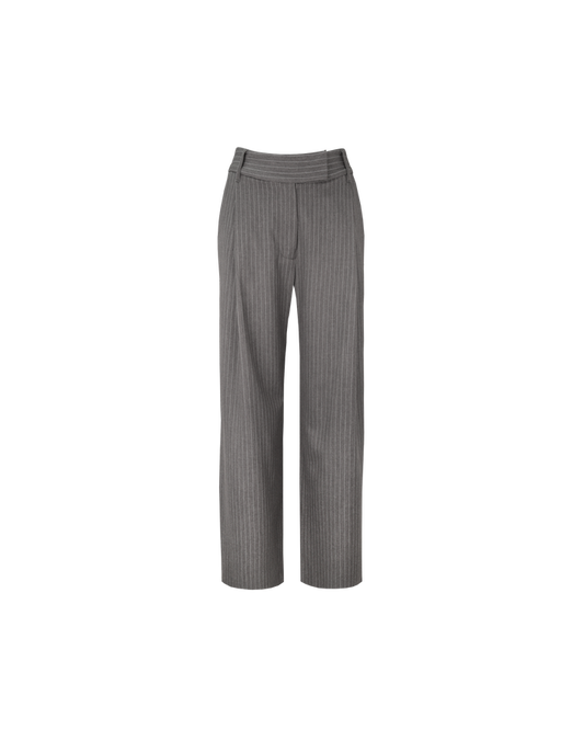 RUE TROUSER CHARCOAL PINSTRIPE