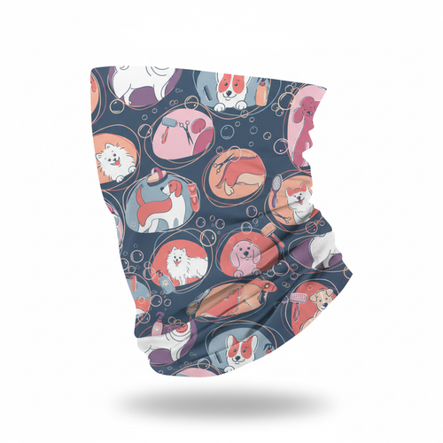 Barks & Bubbles Neck Sleeve Mockup