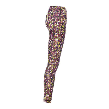Sale Unisex Leggings | Green & Purple Leaves