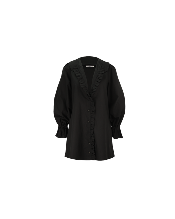 SANDLER LONG SLEEVE MINI DRESS BLACK
