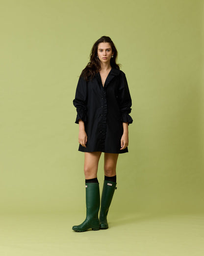 SANDLER LONG SLEEVE MINI DRESS BLACK