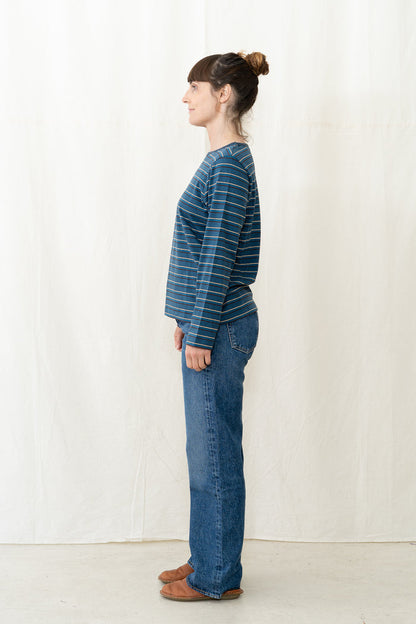 SARAHWEAR Stripe Jersey Shirt in Blue
