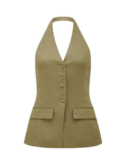 Saxon Halter Waistcoat Forever New