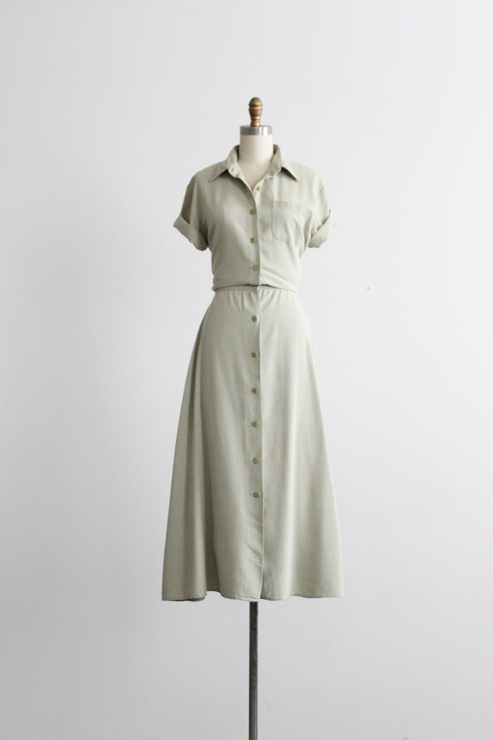 seaglass raw silk dress set