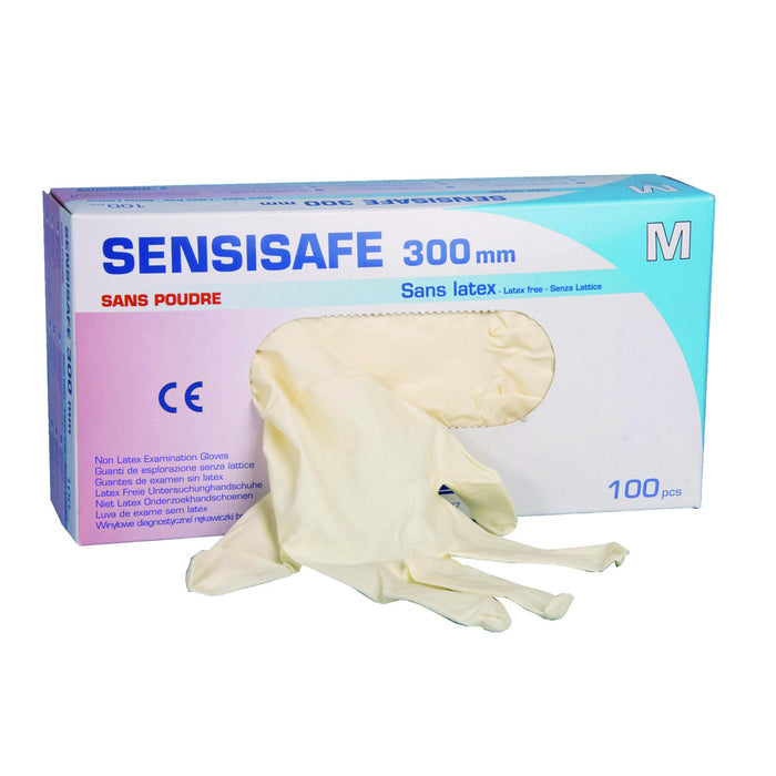 SENSISAFE examination gloves - Latex-free - Powder-free - Hypoallergenic - Box of 100