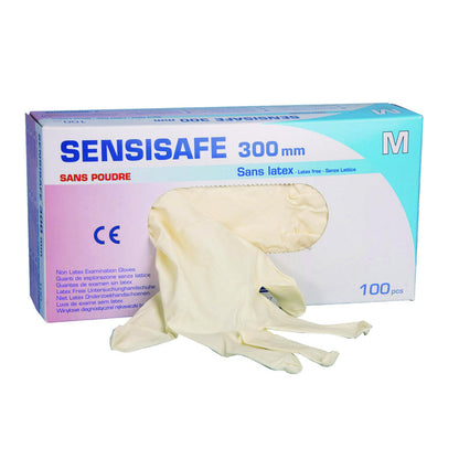 SENSISAFE examination gloves - Latex-free - Powder-free - Hypoallergenic - Box of 100
