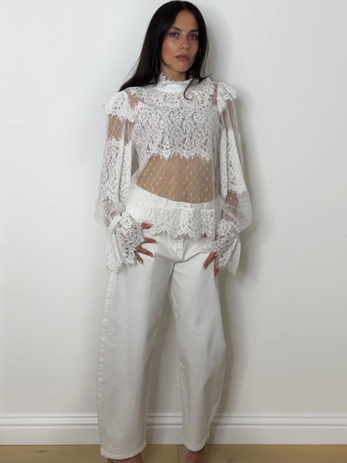 SHEER LACE TOP SPOT