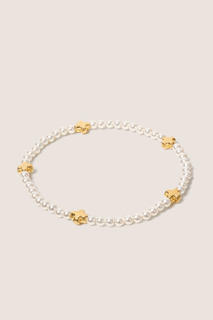 Signature Cross Small 3mm Pearl Bracelet