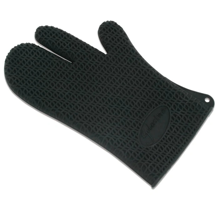 Silicone Oven Mitt shot on white silo background.