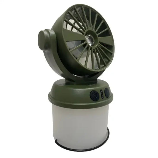 Green portable fan and light