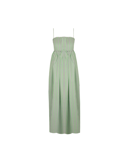 SPRITZ SUNDRESS GREEN STRIPE