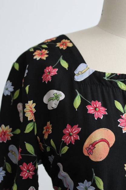 sunhat print maxi dress