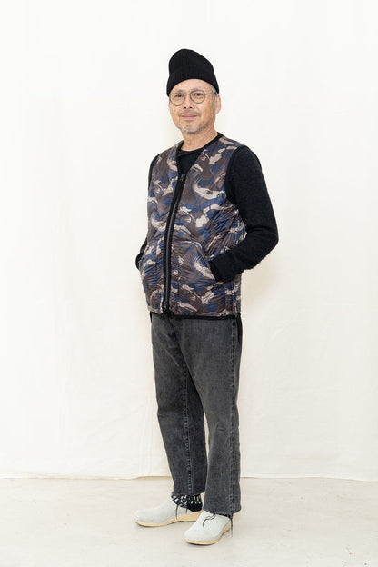 TAION Military V Neck W-Zip Down Vest (Soft Shell)