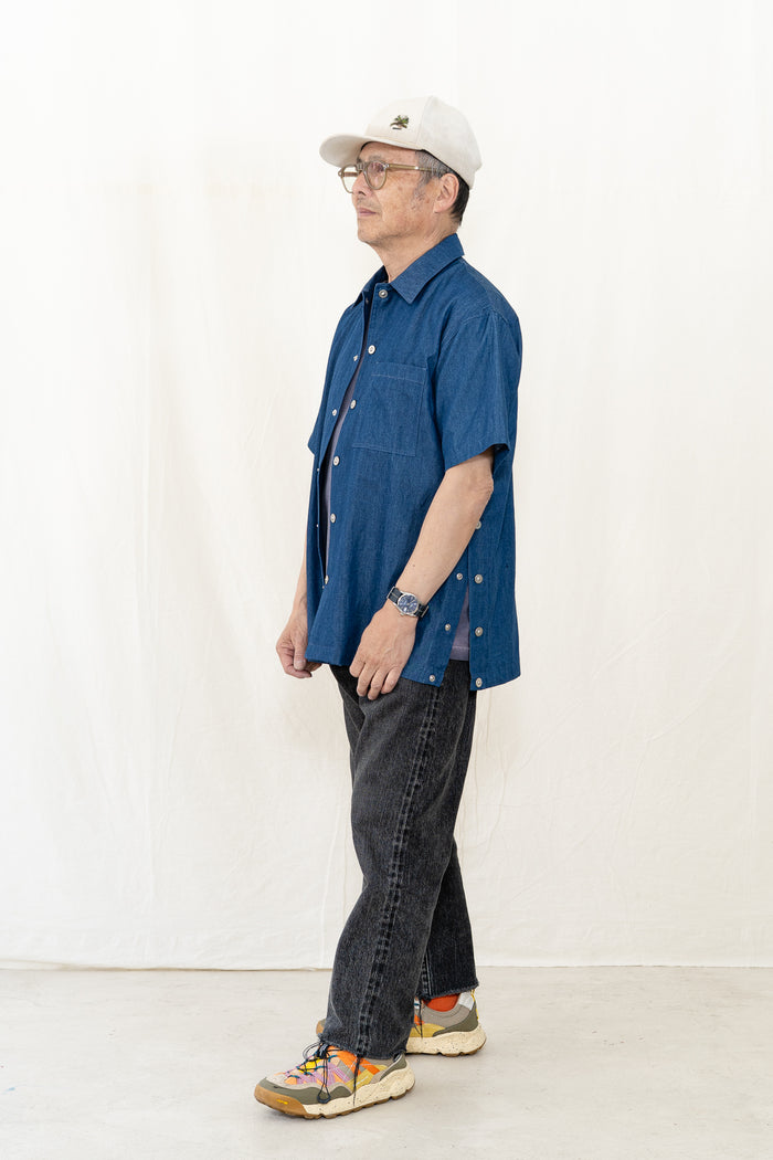 TAION Non Down Military Button Slit Shirt