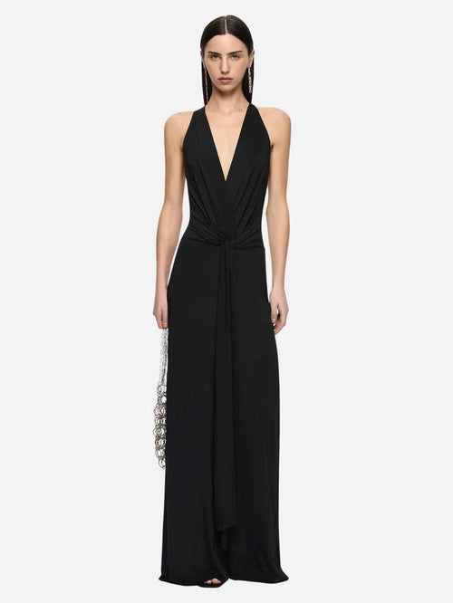 Thalia V Maxi Dress - Black