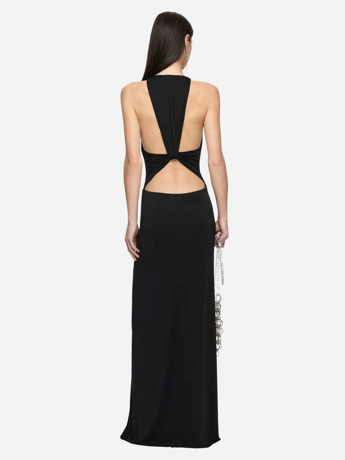 Thalia V Maxi Dress - Black