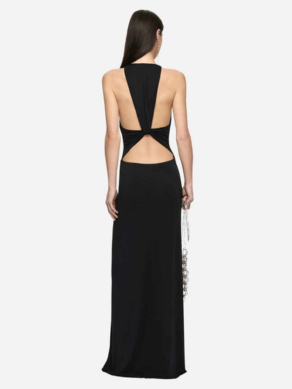 Thalia V Maxi Dress - Black
