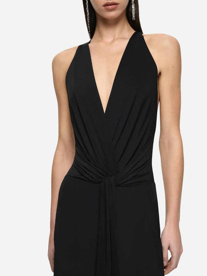 Thalia V Maxi Dress - Black