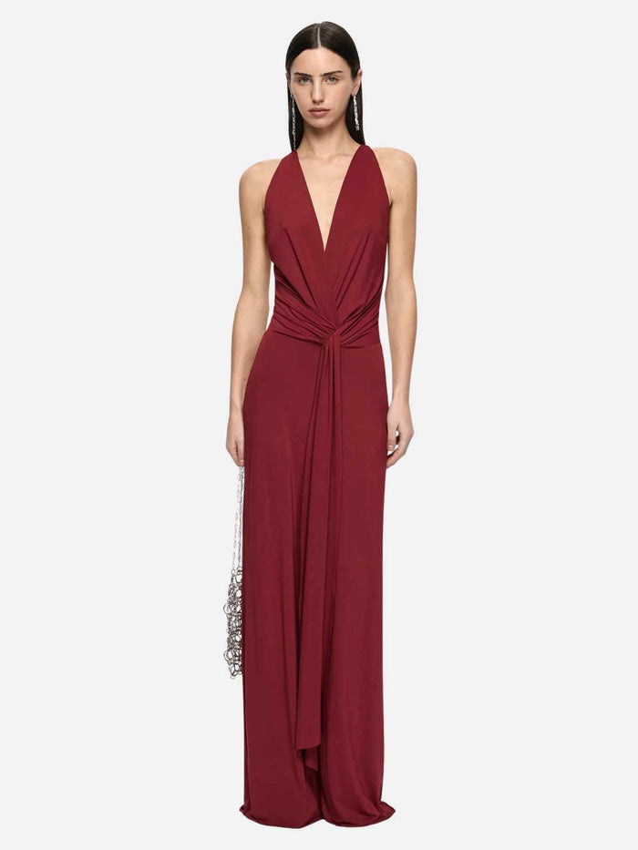 Thalia V Maxi Dress - Syrah