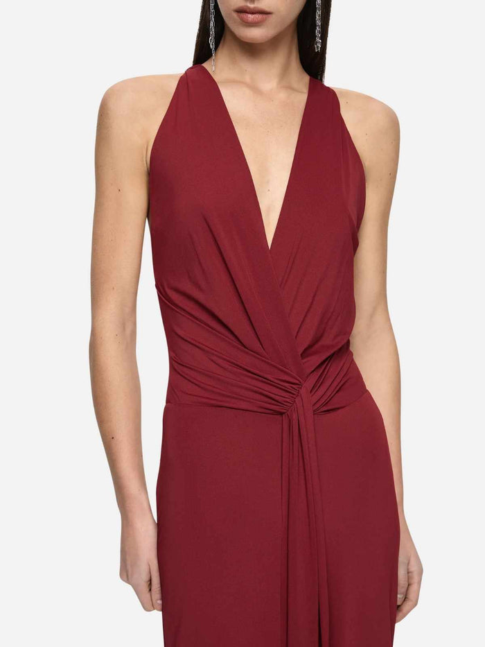 Thalia V Maxi Dress - Syrah
