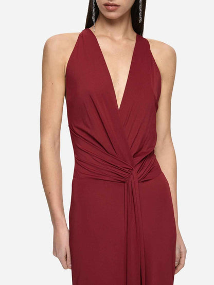 Thalia V Maxi Dress - Syrah