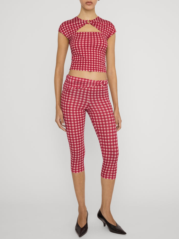 The Casino Top -- Red Check