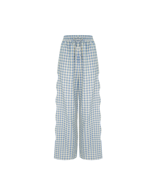 TRULLI PANT BLUE YELLOW CHECK