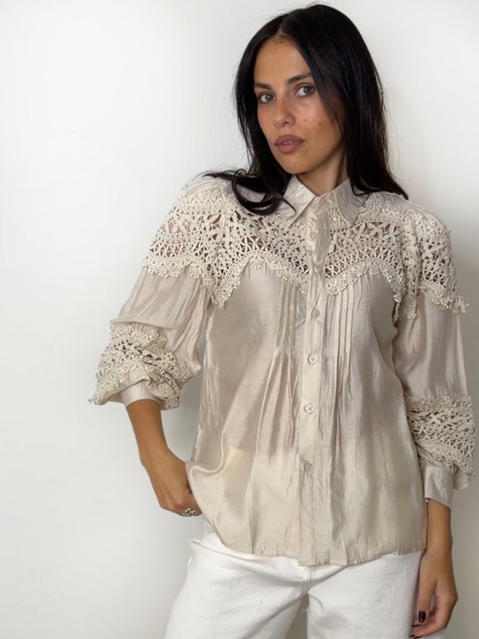 VERITY LACE PANEL BLOUSE