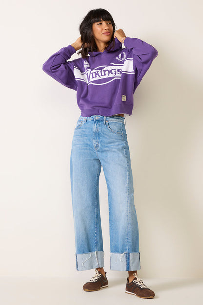 Vikings Oversized Crop Hoodie