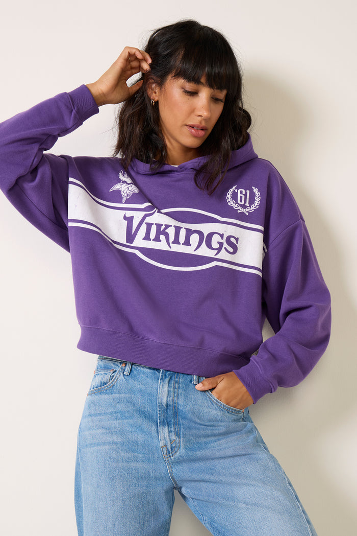Vikings Oversized Crop Hoodie