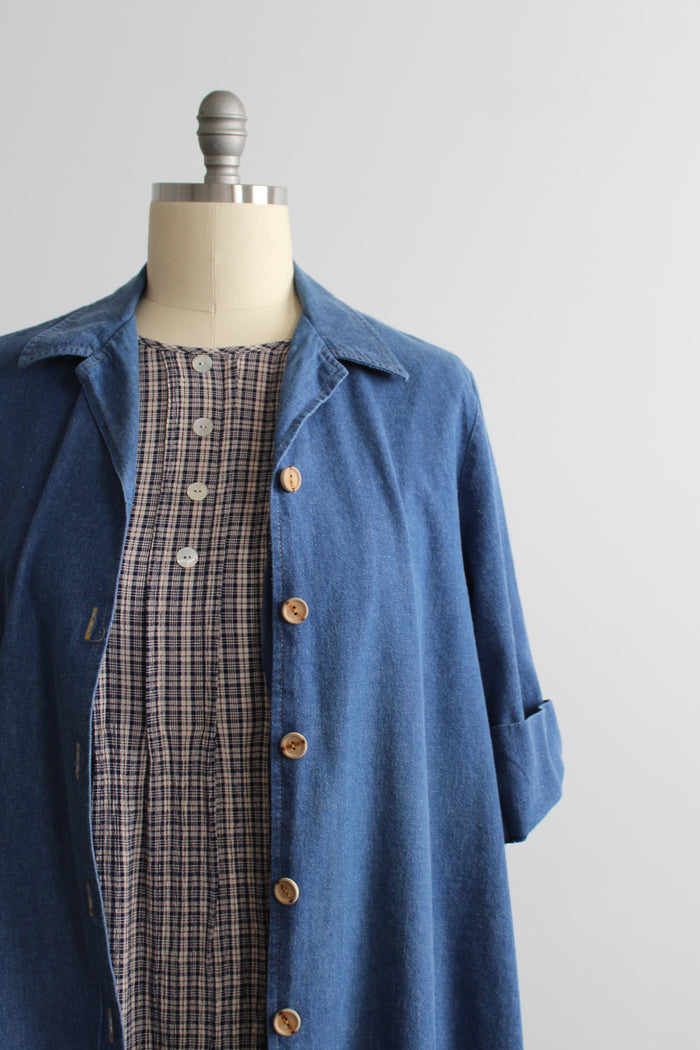 vintage denim duster